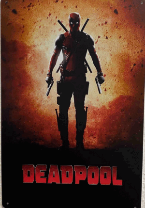 Dekoračná tabuľka Marvel – Deadpool
