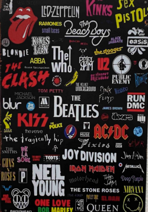 Dekoračná tabuľka – Rock & Music Bands