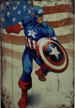 Dekoračná tabuľka Marvel – Captain America