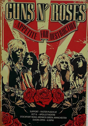 Retro tabuľka – Guns N' Roses