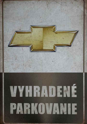 Retro tabuľka – Chevrolet Vyhradené parkovanie