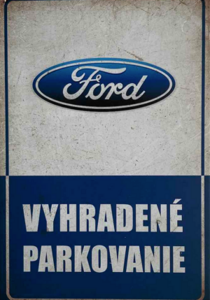Retro tabuľka – Ford Vyhradené parkovanie