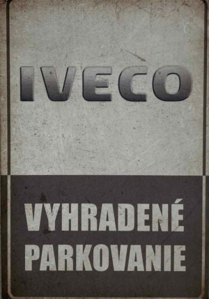 Retro tabuľka – Iveco Vyhradené parkovanie