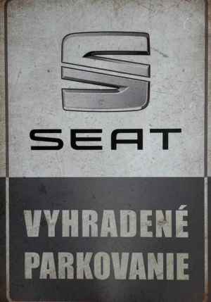 Retro tabuľka – SEAT Vyhradené parkovanie