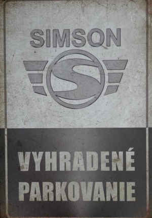 Retro tabuľka – Simson Vyhradené parkovanie