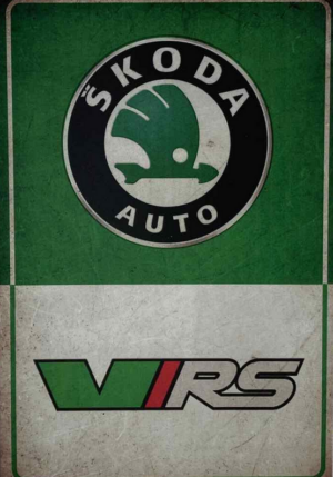 Retro tabuľka – Škoda Auto RS