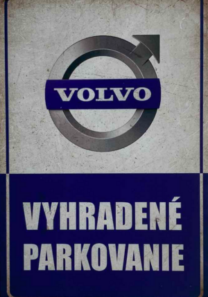 Retro tabuľka – Volvo Vyhradené parkovanie