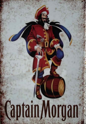 Retro tabuľka – Captain Morgan
