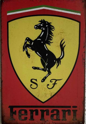 Retro tabuľka – Ferrari