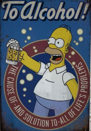 Retro tabuľka – To Alcohol!